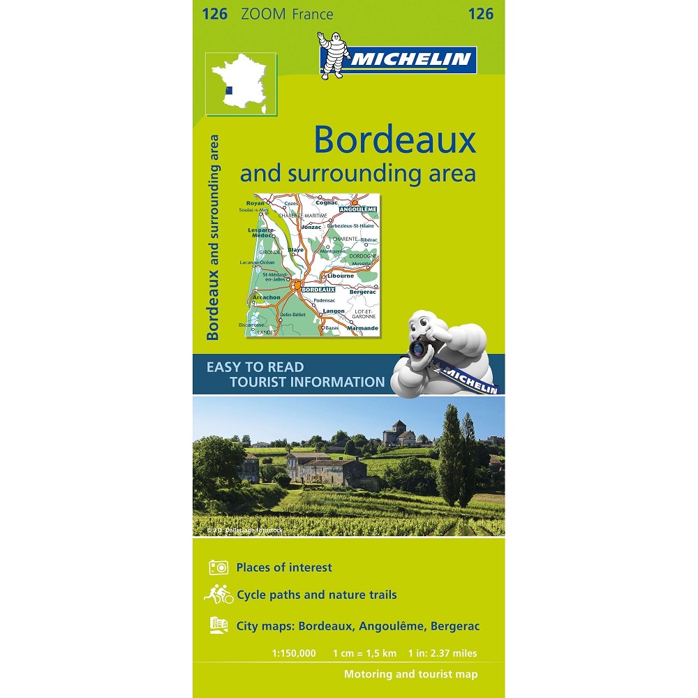 126 Bordeaux med omgivningar Michelin